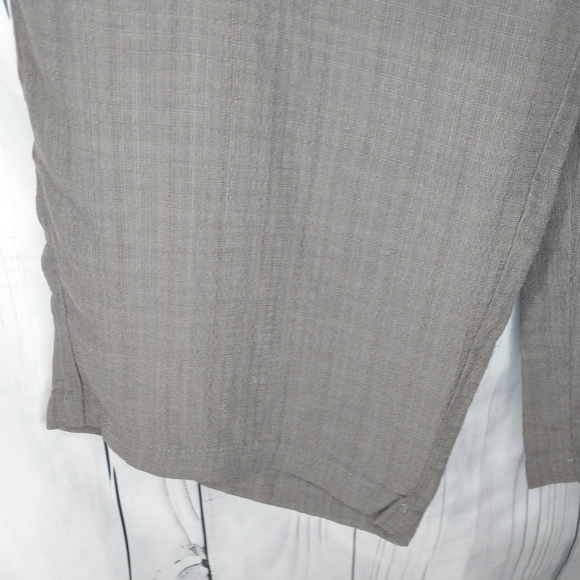 Eileen Fisher Linen Blend Wide Leg Cropped Pull-On Pants - Olive Green Size PS - Picture 4 of 12